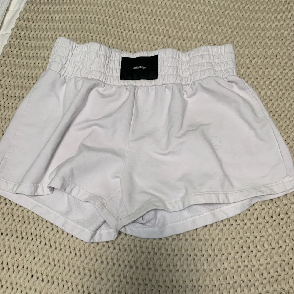 talentless boxing shorts white size large